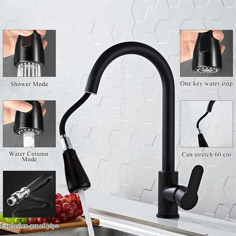 Stainless Steel Pull-Out Faucet